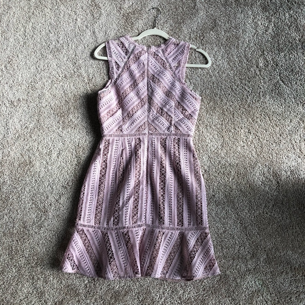 Anthropologie Pink Lace Sleeveless Dress - Picture 2 of 4